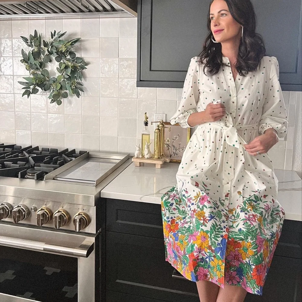 POPLIN SHIRTDRESS - BLISSFUL FLORAL - Picture 3 of 5